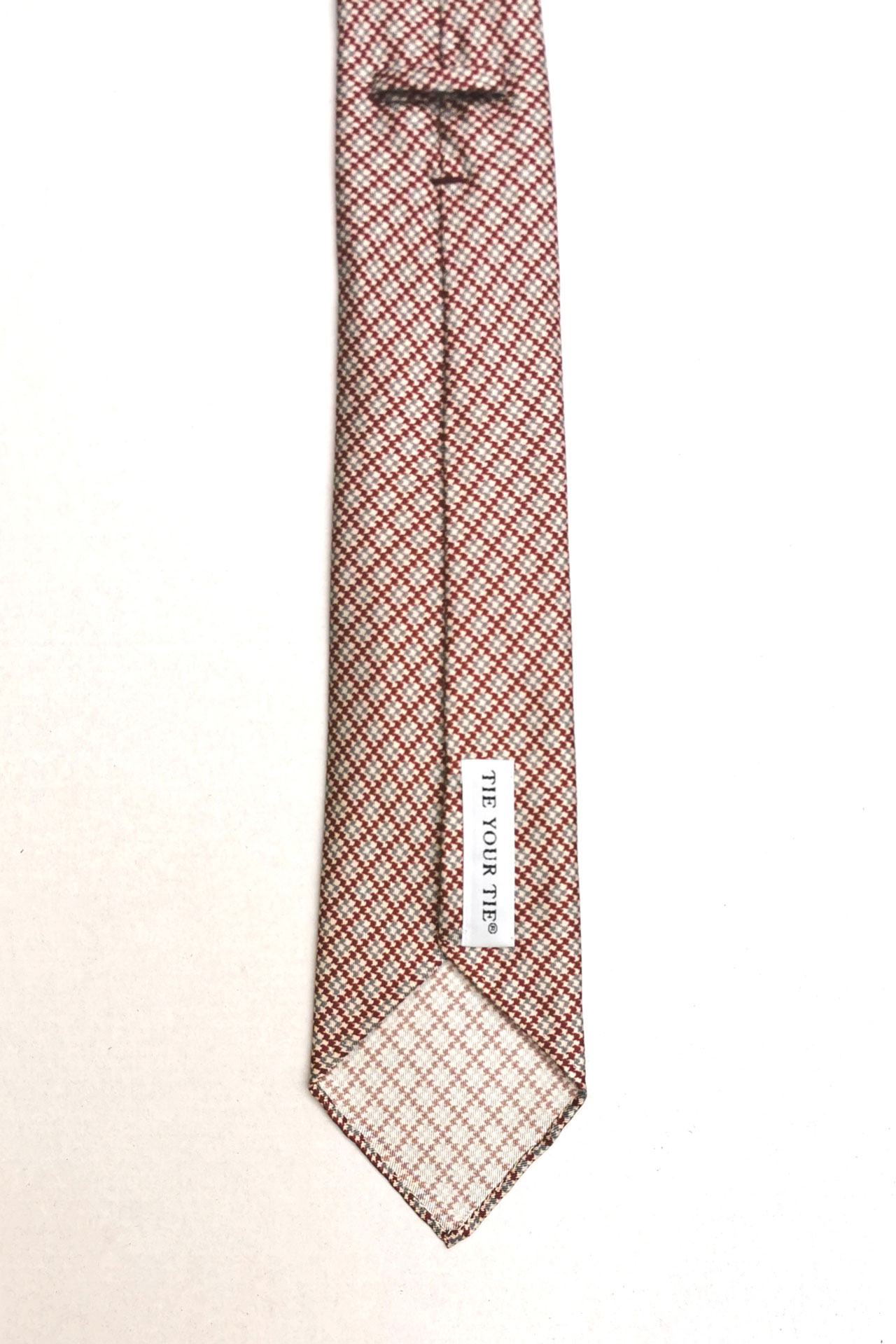 Louis Vuitton Logo Squares Tie Silk 100% Orange Red Red